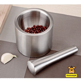 Cối chày Inox 304 cao cấp có nắp