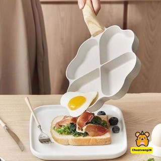  Chảo đá chiên trứng chống dính tình yêu 4 ngăn hình trái tim làm bánh làm đồ ăn sáng đa năng 