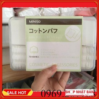 Bông tẩy trang MINISO hộp 475 miếng - 100% Authentic