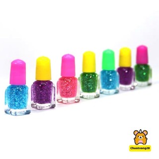 Lọ nhũ gel sơn móng tay mini màu sắc an toàn cho bé