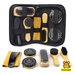 Bộ dụng cụ đánh giày 7 món kèm xi đánh giày cao cấp tiện lợi
