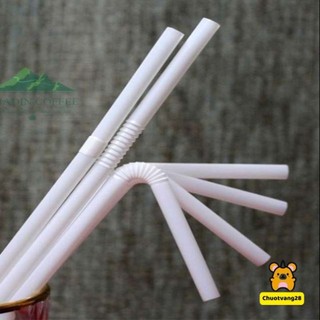 Combo 70 Ống Hút Nước Cong Màu Trắng