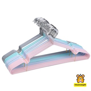 Set 10 chiếc Móc mắc phơi quần áo bằng thép bọc nhựa chịu nhiệt bền bỉ cho người lớn , trẻ em