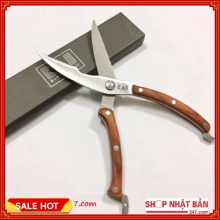 Kéo cắt gà cán gỗ kai japan - 100% authentic