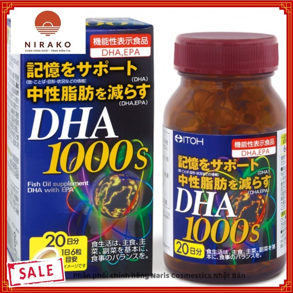 Viên Uống Bổ Sung Naris Itoh Dha 1000mg