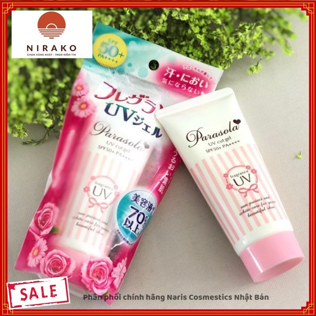 Kem chống nắng dạng gel Naris Parasola UV SPF50+/PA++++ Nhật Bản 90g