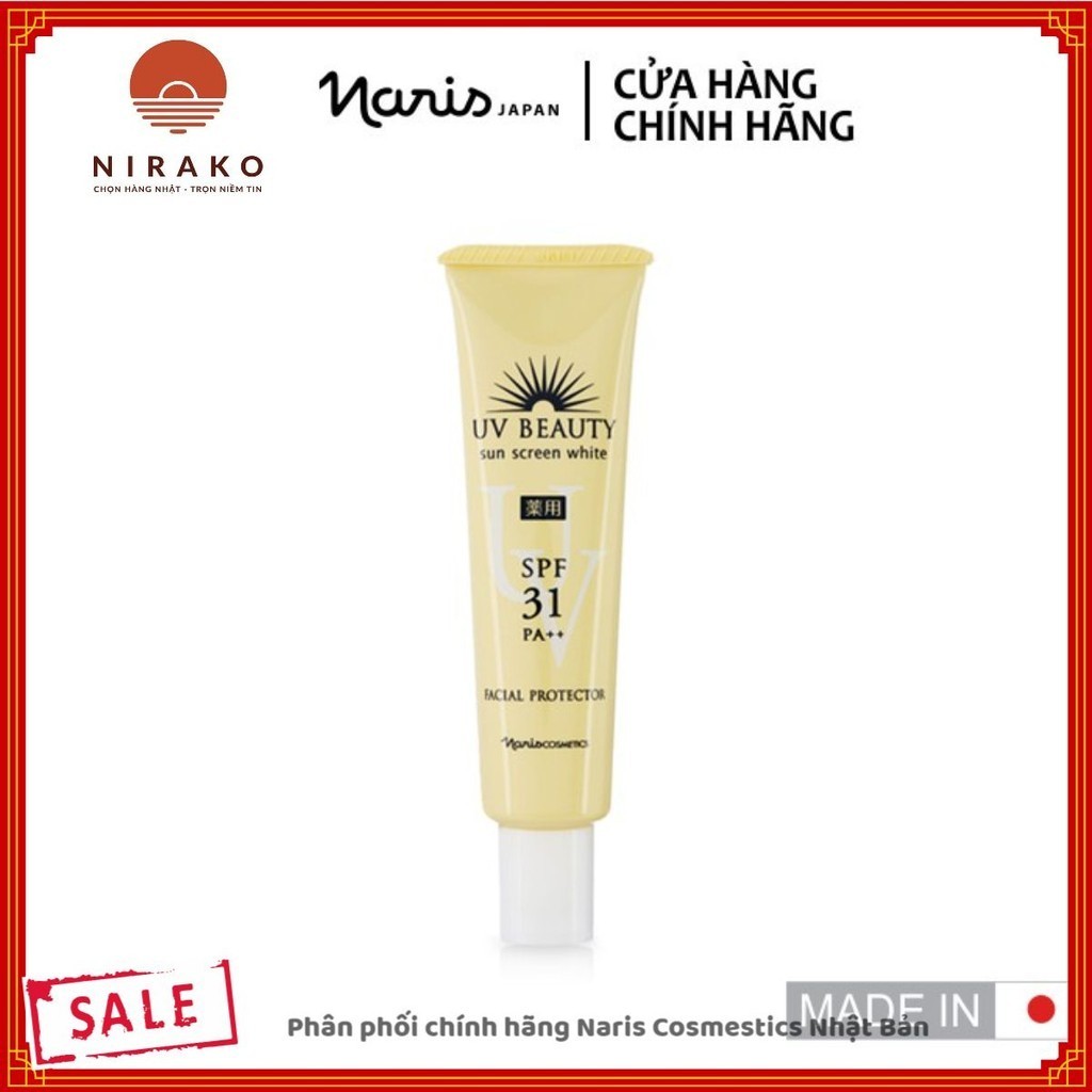 Kem chống nắng Naris UV Beauty Sun Screen White Facial Protector SPF31 PA++ Nhật Bản