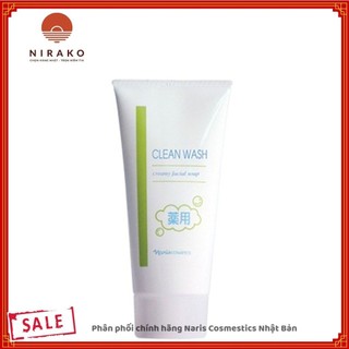 Sữa rửa mặt tẩy trang naris gn clean wash creamy facial soap 120g