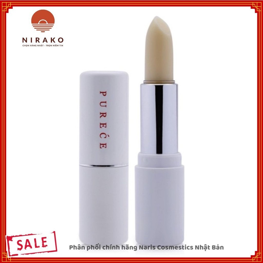Son dưỡng ẩm chống nhăn Naris Medicated Purece Lip Care Stick Nhật Bản 3g