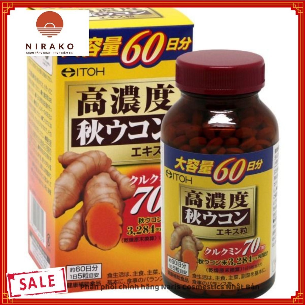 Nghệ Nano Curcumin Itoh Naris - Hàng nội địa Nhật Bản