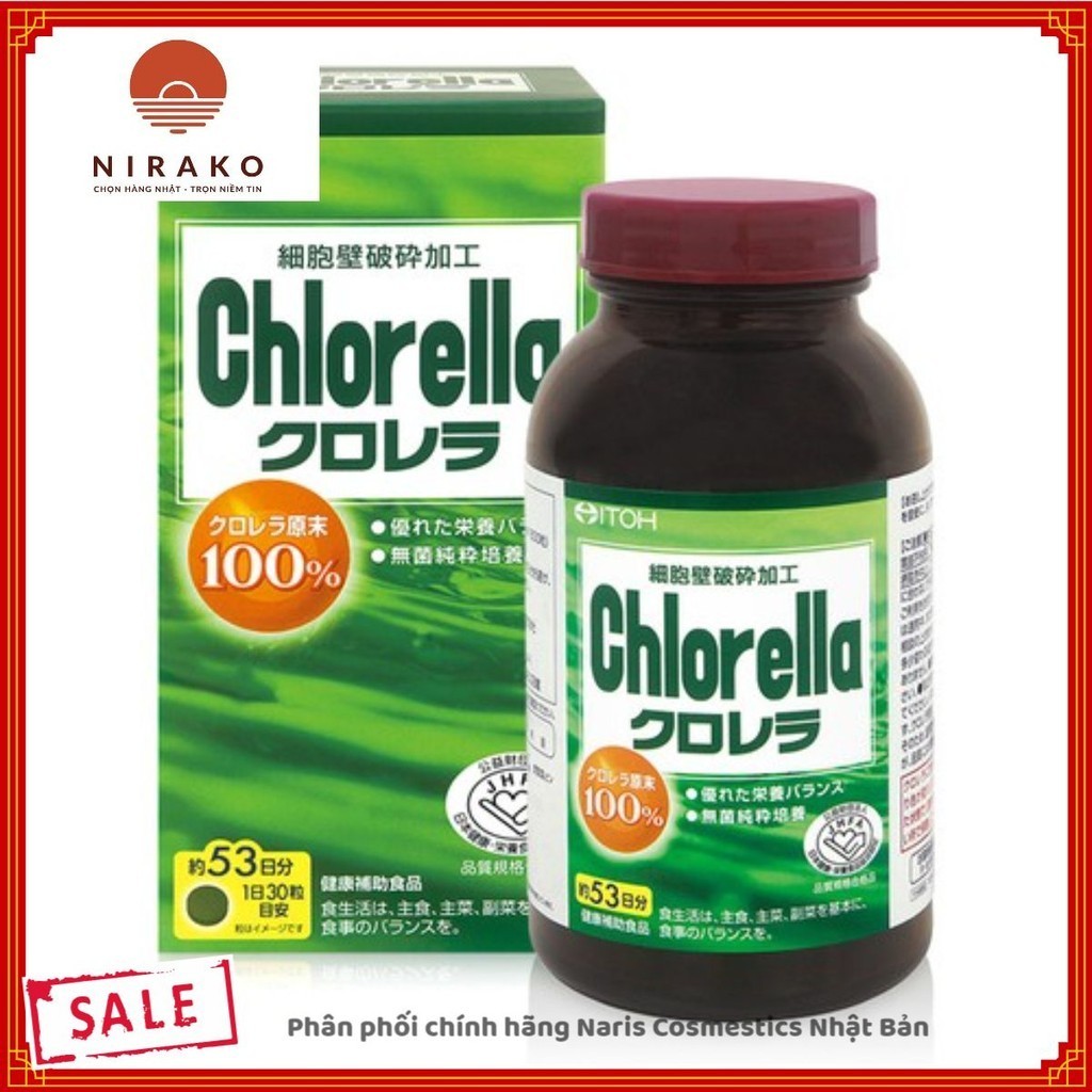 Viên Uống Tảo Lục Naris Itoh Chlorella 50g