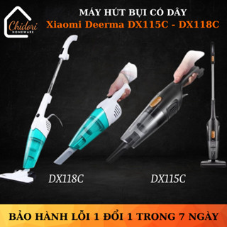 Hoả tốc 2H - Máy Hút Bụi CẦM TAY - CÓ DÂY Deerma DX115C/ DX118C - Kèm 3 đầu nối thay thế - Fullbox