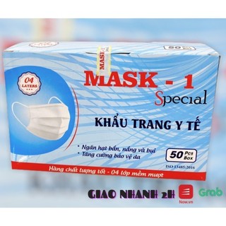 Khẩu trang y tế kháng khuẩn cao cấp MASK -1 Special - Hàng chính hãng (Hộp 50 cái)