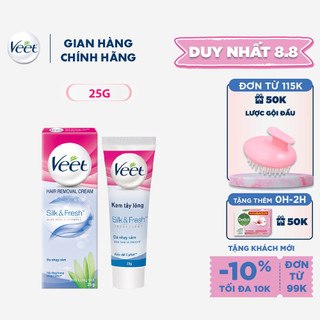 [SHOPEE OUTLET] Kem tẩy lông cho da nhạy cảm Veet Silk Fresh 25g