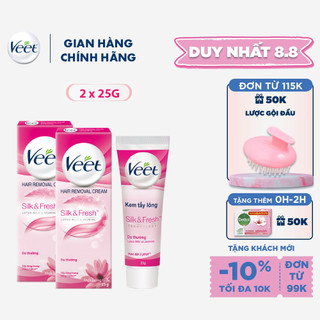 Combo 2 Kem tẩy lông cho da thường Veet Silk Fresh 25g/tuýp