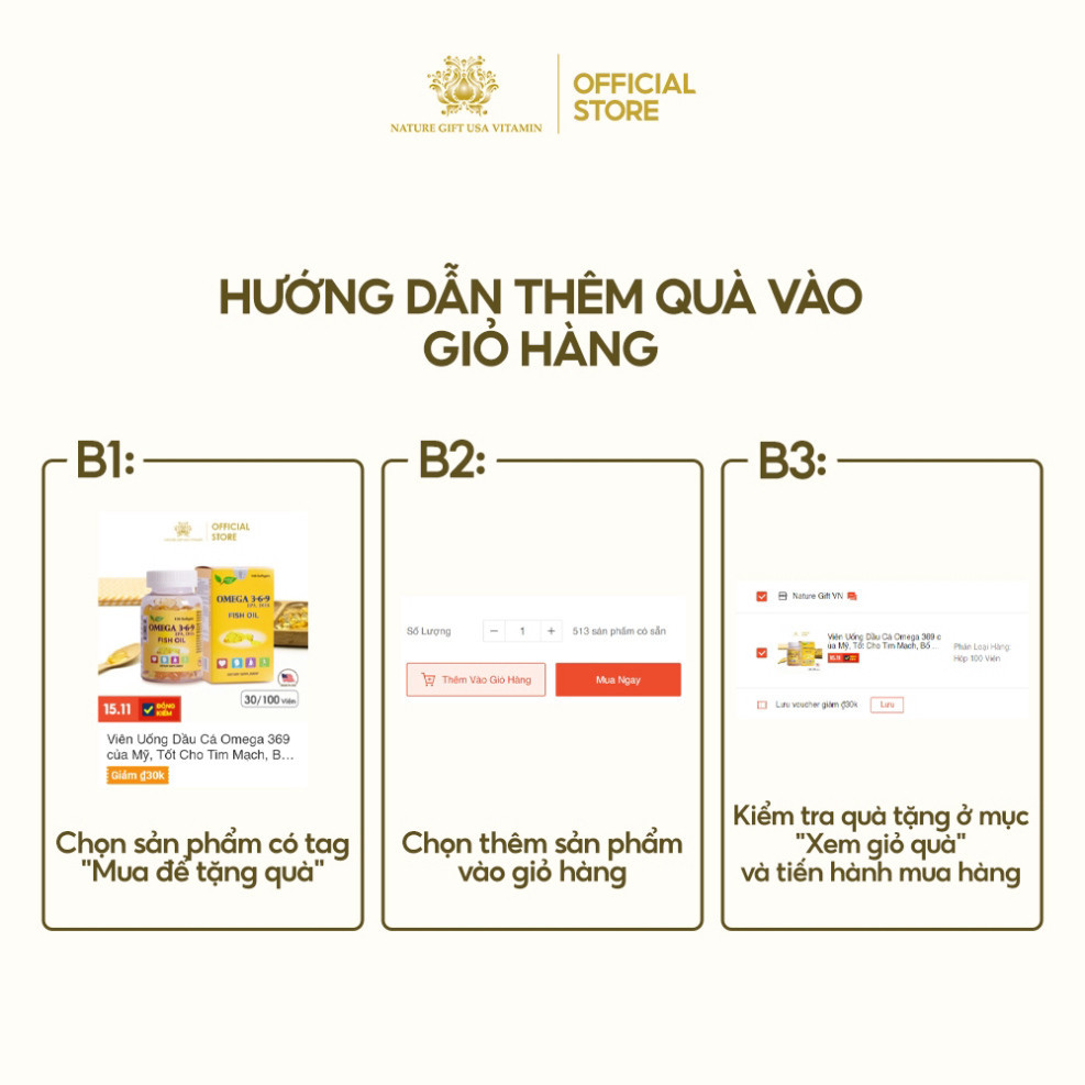 [Mua 1 tặng 1] Viên uống dầu cá Omega 3-6-9 Nature Gift tốt cho tim mạch, bổ não, sáng mắt nhập khẩu 100% từ Mỹ