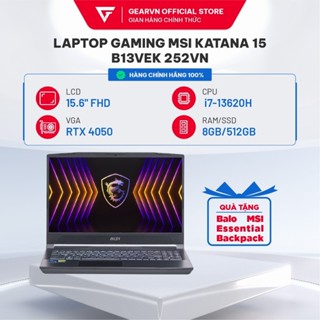 Laptop gaming MSI Katana 15 B13VEK 252VN i7-13620H| 4050| 15.6" FHD