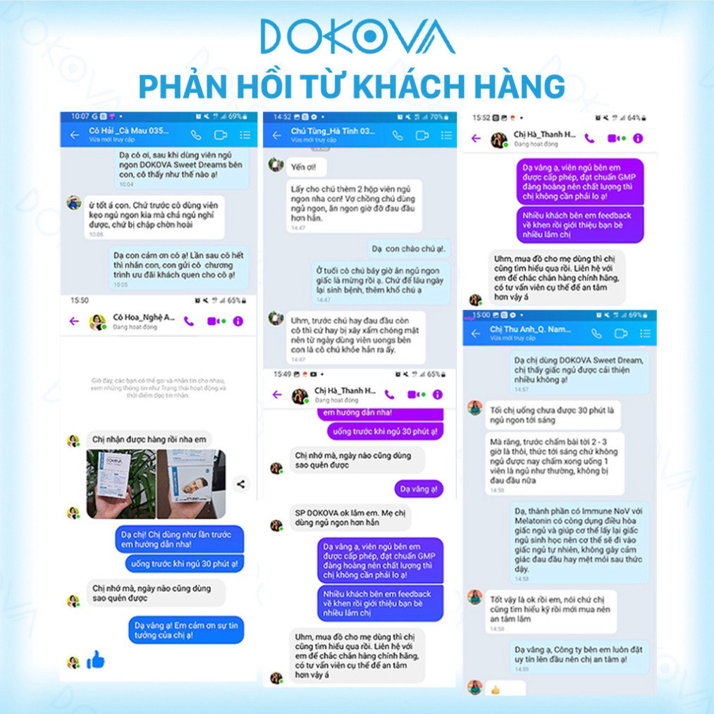 Viên Uống Ngủ Ngon DOKOVA SWEET DREAMS Hỗ Trợ Ngủ Đủ Giấc Sâu Giấc Dưỡng Tâm An Thần Hộp 20 Viên - Hàng Chính Hãng