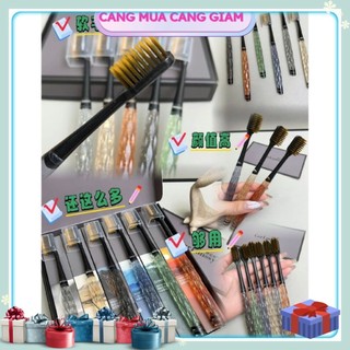 Hộp set 6 cái bàn chải đánh răng lông mềm siêu nhẹ. hộp 6 bàn chải đánh răng nội địa