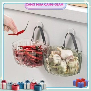 Giỏ đựng hành tỏi. hộp đựng rau củ treo tường