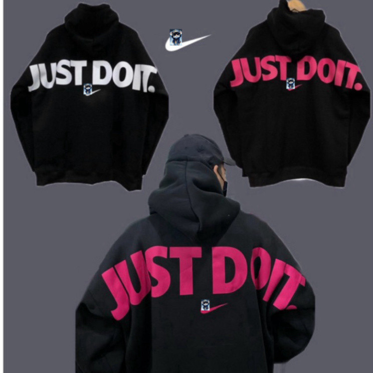 [Hot] Áo Hoodie Just Do It From Rộng Cao Cấp, Áo Nỉ Bông Unisex Nam nữ Chất Dày Kiểu Dáng Phong Cách Hàn Quốc 2024