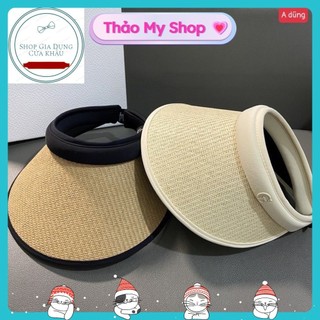 Mũ cói lưỡi trai nửa đầu cho nữ