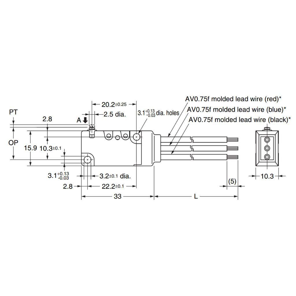 Công tắc hành trình vi mạch OMRON D2VW-5-1M