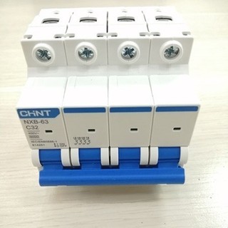 Chint mcb aptomat át cài 4 pha nxb-63 c32 c63 4p