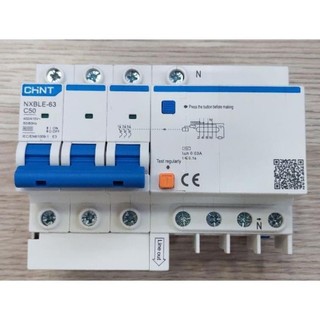 Chint rcbo 3p+n 6a~63a chint