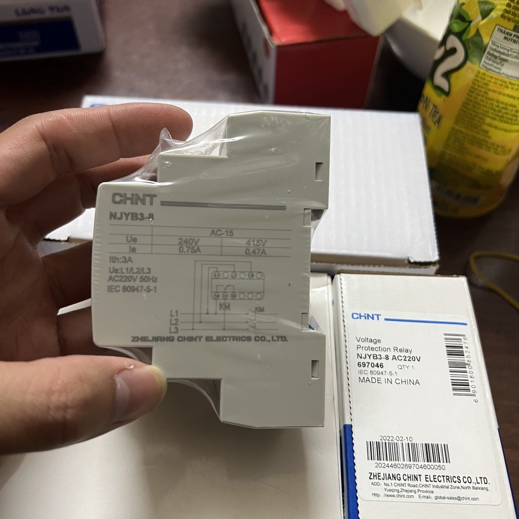 Chint Rơ Le Bảo Vệ Điện Áp 3 Pha Chint NJYB3-8 (Hàng Chính Hãng)