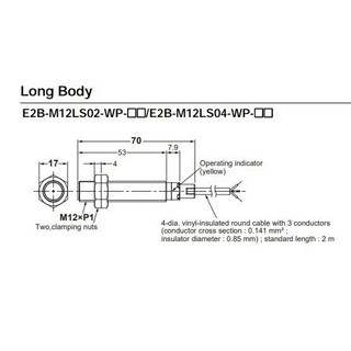 CẢM BIẾN OMRON E2B-M12LS04-WP-B1 (2M)