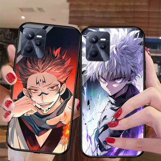 Ốp điện thoại mặt kính oppo realme c35 anime chú thuật sư