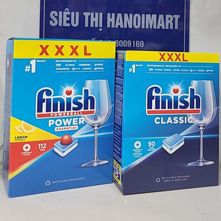 Finish All in one dishwashing tablets 90 tablets lemon - Viên rửa bát Finish All in one 112 viên Hương Chanh