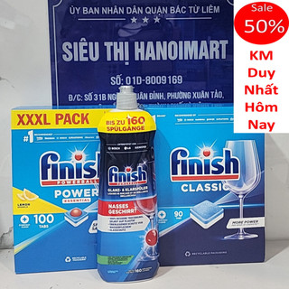 Combo Viên rửa bát Finish 90V + Nước làm bóng Finish 800ml