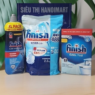 Combo Bột Finish 2.2kg + Muối Finish 1.5kg + Nước làm bóng bát Finish 800ml