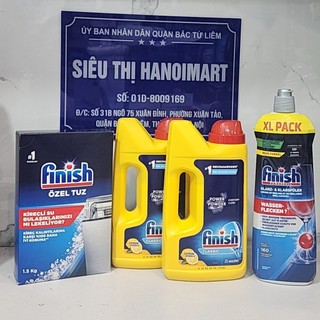 Combo rửa bát Finish Bột 2.5kg + Muối Finish 1.2kg + Nước làm bóng bát finish 800ml