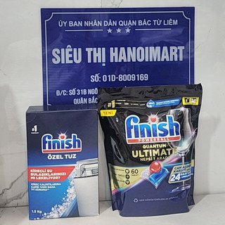 Viên rửa bát Finish Quantum Ultimate 60 viên dùng cho máy rửa bát chén, 72 viên finish Quantum chính hãng