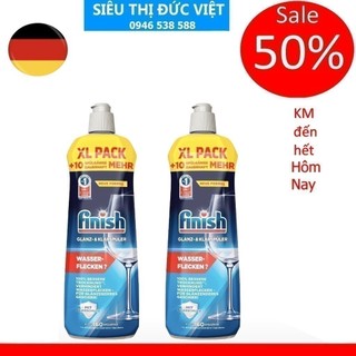 Combo 2 chai Nước làm bóng Finish 800ml, dung dịch nước làm bóng bát finish 800ml, dầu bóng finish 750ml, 400ml, 500ml