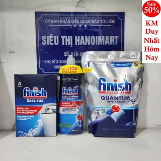 Viên rửa bát Finish quantum 72 viên 15 chức năng trong 1