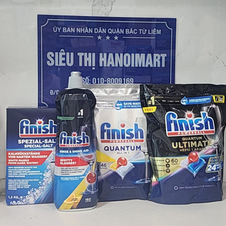 Combo Viên rửa bát Finish quantum 60 tabs + Muối rửa bát Finish 1.5kg + Nước bóng finish 750ml Finish.edu.vn