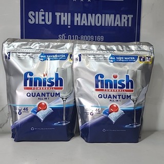 Combo 2 túi viên rửa bát finish quantum 46 viên (46x2=92 viên) dùng cho máy rửa bát