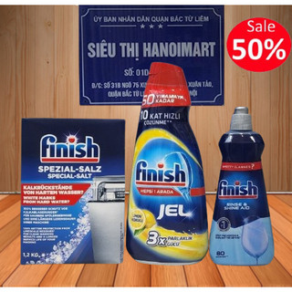 Xà phòng nước rửa bát Finish Gel 1.3L dùng cho máy rửa bát, Gel rửa bát Finish All in 1 Max 650ml