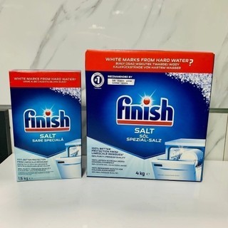 Muối làm mềm nước Finish 4kg, Muối rửa bát Finish hộp 4kg, 1.2kg  Nhập Khẩu EU, muối finish 1.5kg cho máy rửa bát, 1kg