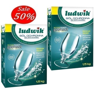 Muối rửa bát Ludwik 1.5kg -  chế phẩm làm mềm nước cho máy rửa bát chén