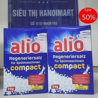 Muối rửa bát Alio 2kg (Đức), Muối làm mềm nước cho máy rửa bát Alio, muối rửa ly alio, muối rửa chén alio nhập khẩu đức