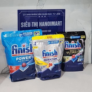 Viên rửa bát Finish Quantum Ultimate 60 tabs, 100 viên All in 1 Max hàng chính hãng, viên finish quantum ultimate 60V