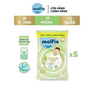 10 miếng tã quần Molfix Thiên nhiên M