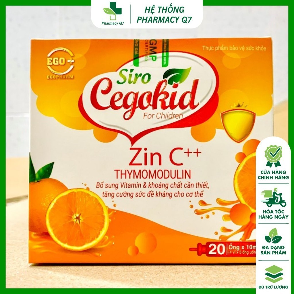 CHÍNH HÃNG CEGOKID Zinc Cegokids ống HỘP 20 ỖNG10ML