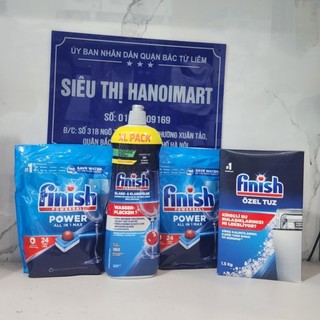 Combo 48 Viên rửa bát Finish all in 1 + Muối Finish 1.5kg + Nước làm bóng finish 750ml