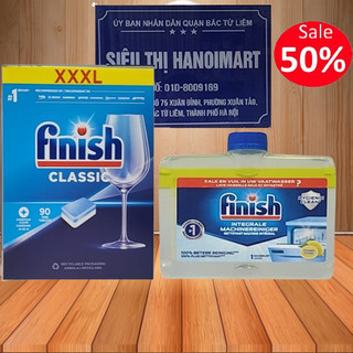 Combo Vệ sinh máy Finish + 90 Viên rửa bát Finish - Hanoimart
